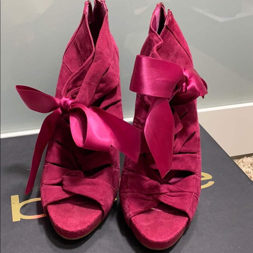Pink Bebe Bow Heels